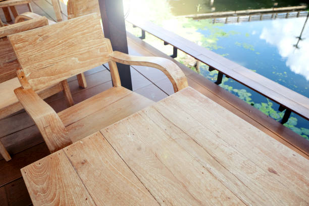 istock wood table cafe, coffee shop, bar, resturant, background 1138841702