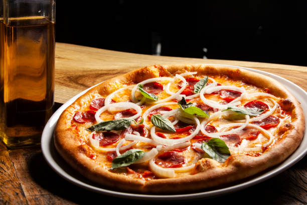 istock Pizza pepperoni with olive oil 1138843936