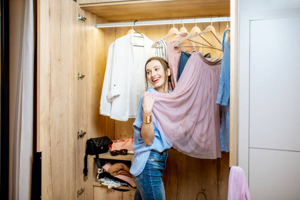 istock Woman choosing clothes in the wardrobe 1138846334