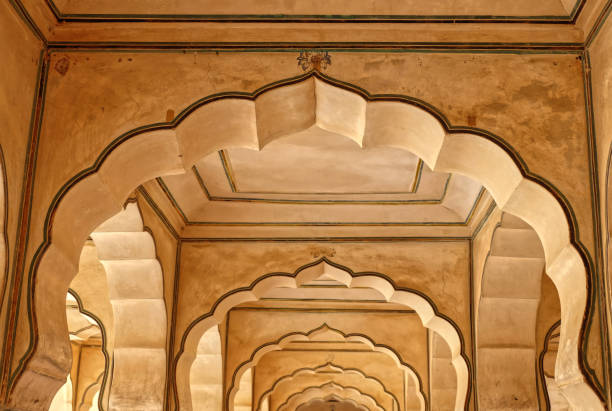 istock arches of indian palace, Rajasthan 1138846480