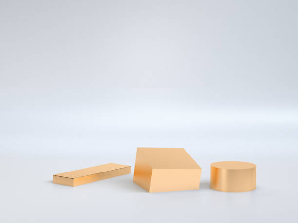 istock Clorful 3d shape Minimalist scene geometrical abstract background, 3D render. 1138847046