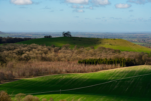 Looking out towards Cymbeline's Mount from Coombe Hill in Buckinghamshire, UK