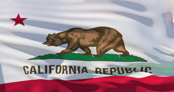 istock California Flag, 3d realistic illustration 1138847245
