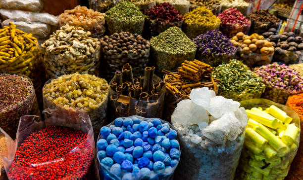 istock Colorful different spices in the spice market souk in old Dubai 1138850568