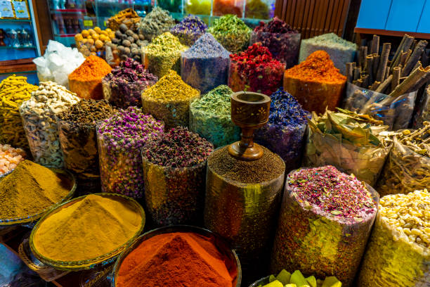 istock Colorful different spices in the spice market souk in old Dubai 1138850946