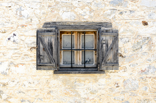 Window of a wooden hut