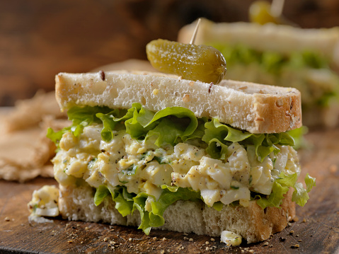 Egg Salad Sandwich with Crispy Bacon