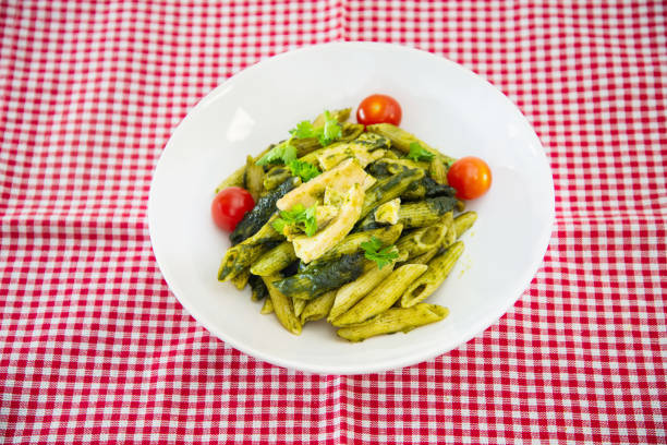 pasta with pesto sauce