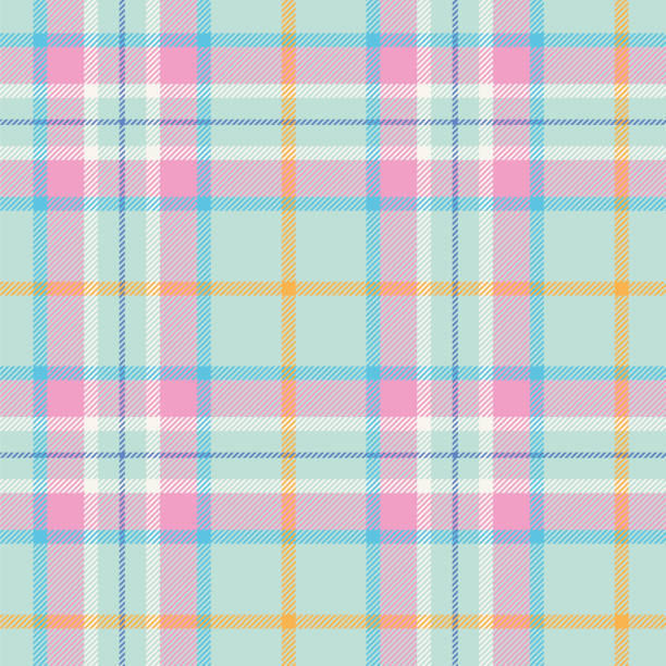 Easter Colors Tartan Seamless Pattern Easter Colors Tartan Seamless Pattern - Illustration easter patterns stock illustrations