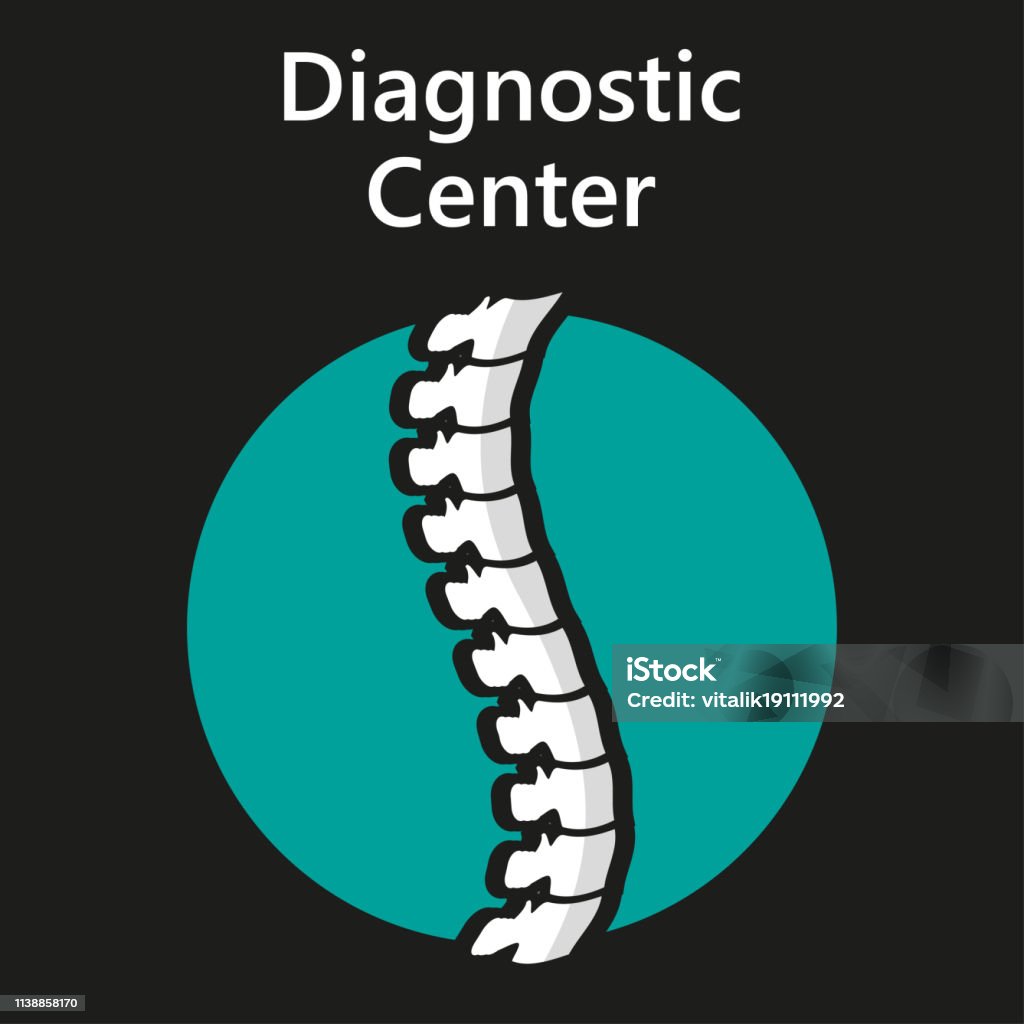 Diagnostic center logo on a black background Diagnostic center logo on a black  background Backgrounds stock vector