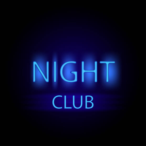 istock Night club glowing neon letters  stylish illustration 1138858203