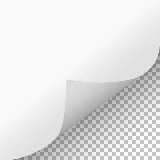 Page curl with shadow on isolated background Page curl with shadow on isolated background corner tip stock illustrations