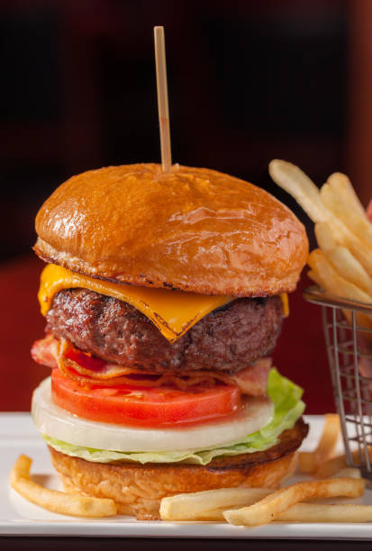 istock Bacon Cheeseburger with French Fries 1138859958