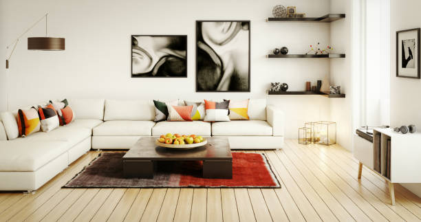 istock 70s Style Living Room 1138860539