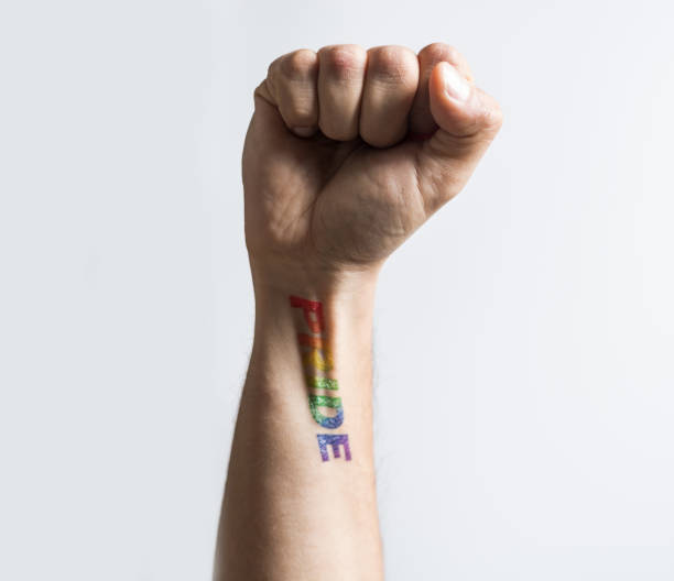 istock Hand with Pride tattoo on wrist 1138861166