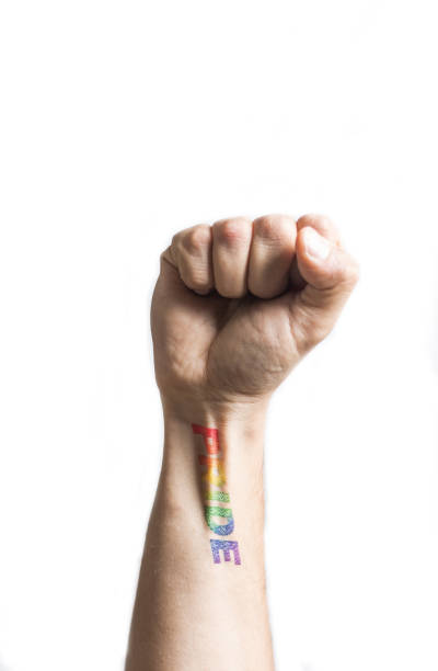 istock Hand with Pride tattoo on wrist 1138861171