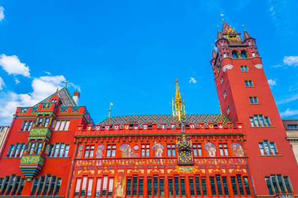 istock Red town hall in Basel, Switzerland 1138864865