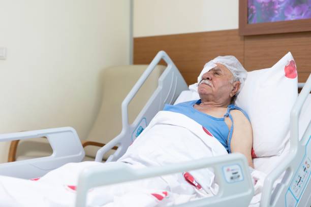 istock Senior man in hospital bed 1138866801