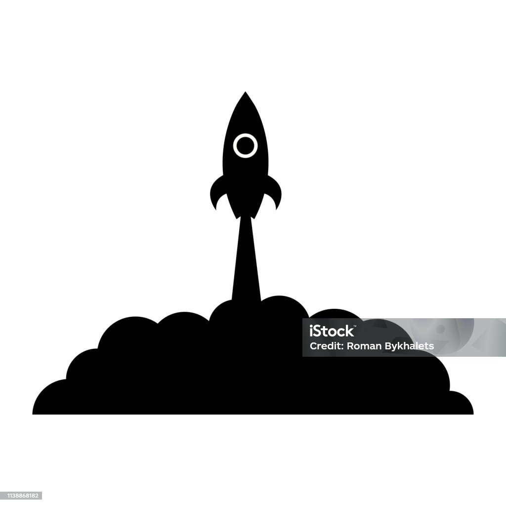 Icon rocket startup vector illustration EPS 10 Abstract stock vector