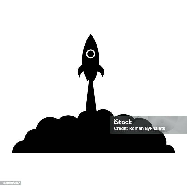 Icon Rocket Startup Vector Illustration Eps 10 Stock Illustration - Download Image Now - Abstract, Art, Binder Clip