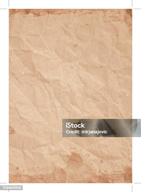 Old Paper Texture Background Stock Illustration - Download Image Now - Paper, Textured, Old