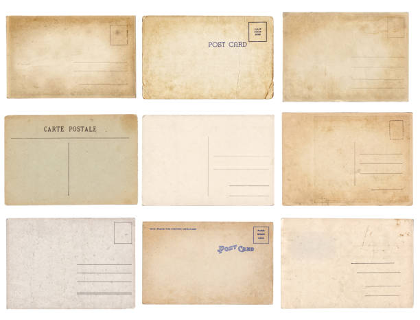 istock Set of various old vintage postcards isolated on white 1138871467