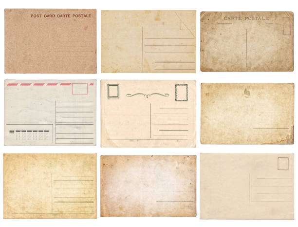 istock Set of various old vintage postcards isolated on white 1138871545
