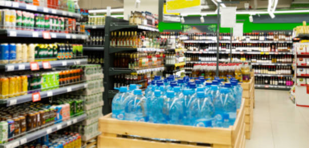 istock Abstract blurred supermarket with colorful goods 1138872129