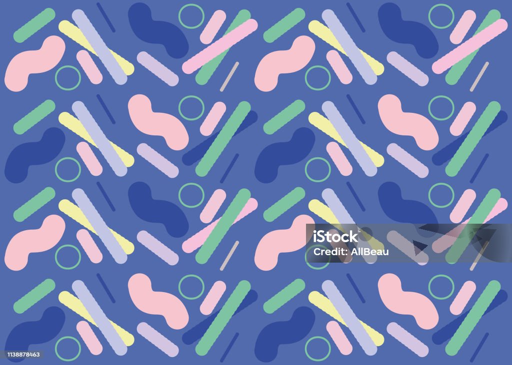 Ilustración de Formas Orgánicas Y Geométricas En Color Pastel Colores Apagados O Paleta De Colores Sobre Fondo De Color Azul Oscuro Silenciado Vector Sin Costuras Con Patrón Repetitivo Para Textiles Fondos De Ilustración de Formas Orgánicas Y Geométricas En Color Pastel Colores Apagados O Paleta De Colores Sobre Fondo De Color Azul Oscuro Silenciado Vector Sin Costuras Con Patrón Repetitivo Para Textiles Fondos De