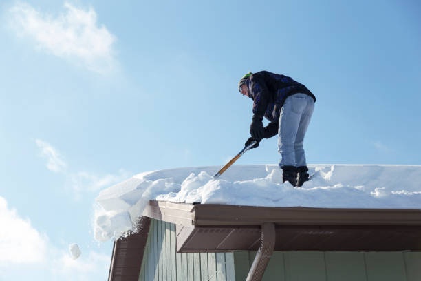 istock Man Shoveling Deep Snow Off a Rooftop 1138879956