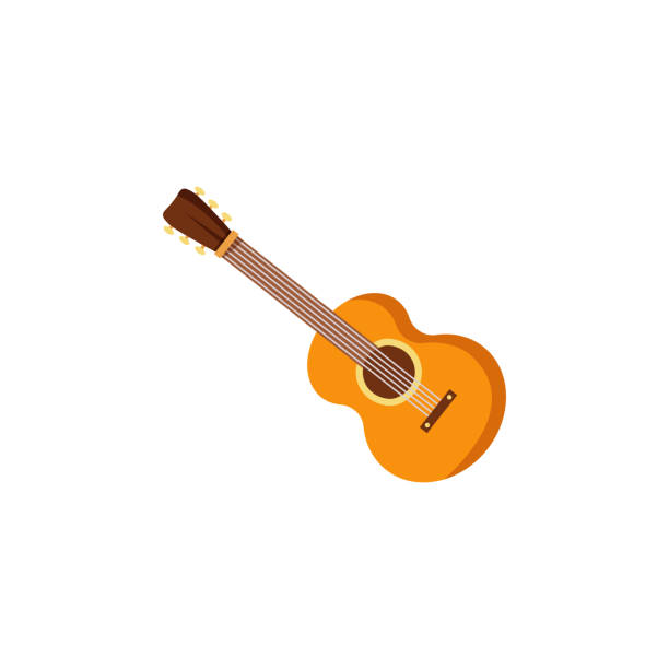 Guitar icon. - Illustration Equipment, Guitar, India, Musical Instrument, Neon pink guitar stock illustrations