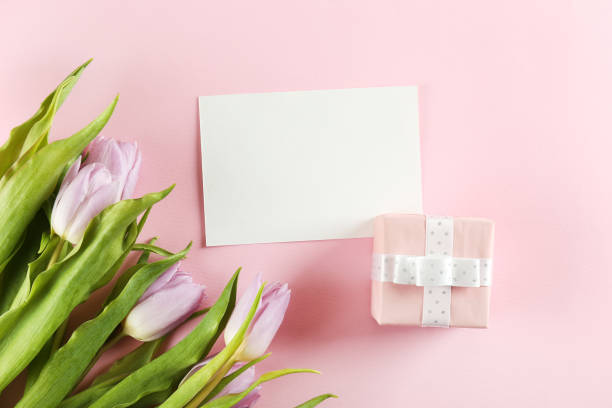 istock Floral composition with greeting card. 1138882981