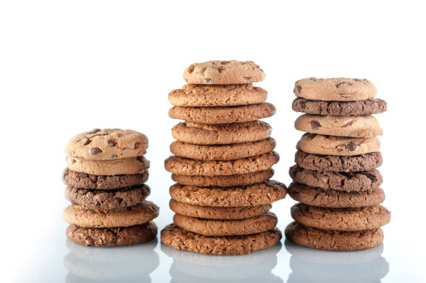 istock Various shortbread, oat cookies, chocolate chip biscuit isolated on a white background. 1138884085