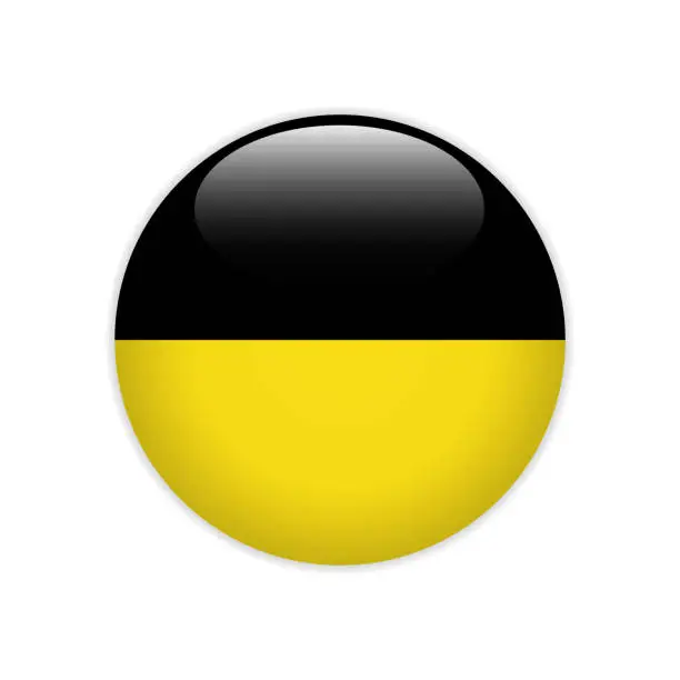 Vector illustration of Flag Baden-Württemberg button