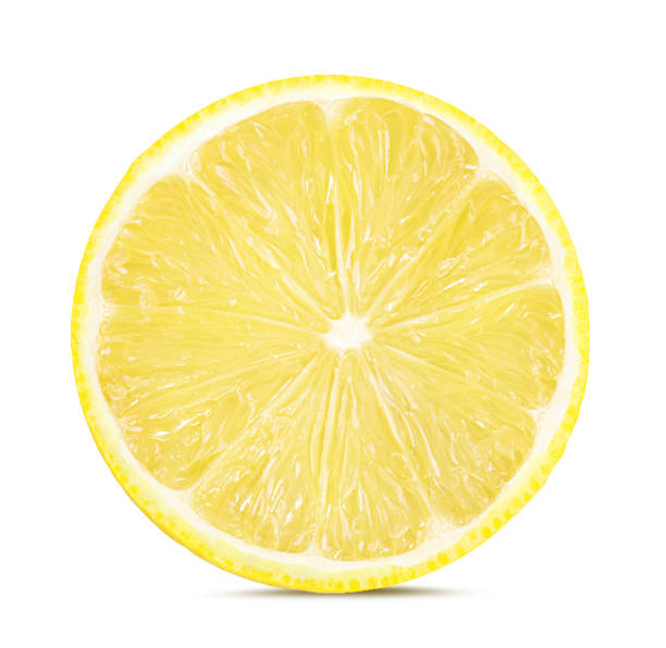 istock Lemon slice isolated on white background with clipping path 1138893459
