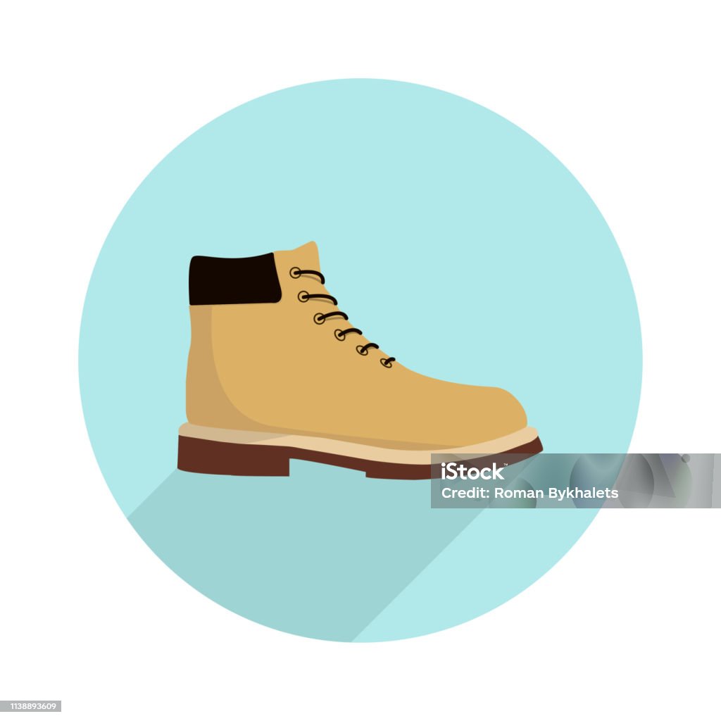 Vector illustraion for boot or winter shoe flat design Boot stock vector