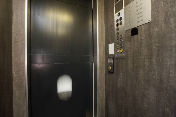 istock Interior of buttons in elevator. Inside the elevator floor selection buttons. movement, 1138896653