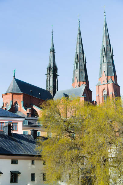 cathédrale d’uppsala - uppsala cathedral photos et images de collection