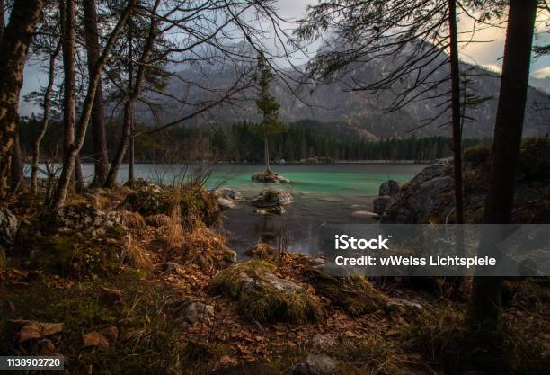 Entspannung Am See Hintersee Mit Bergwatzmann Bei Sonnenuntergang Stockfoto und mehr Bilder von Alpen