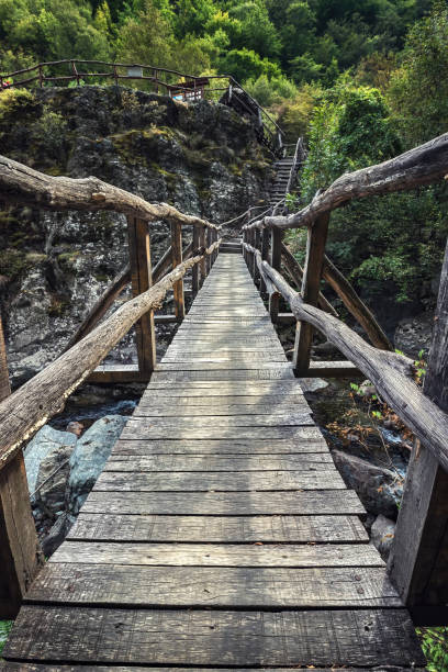 istock wooden hand-made bridge 1138904358