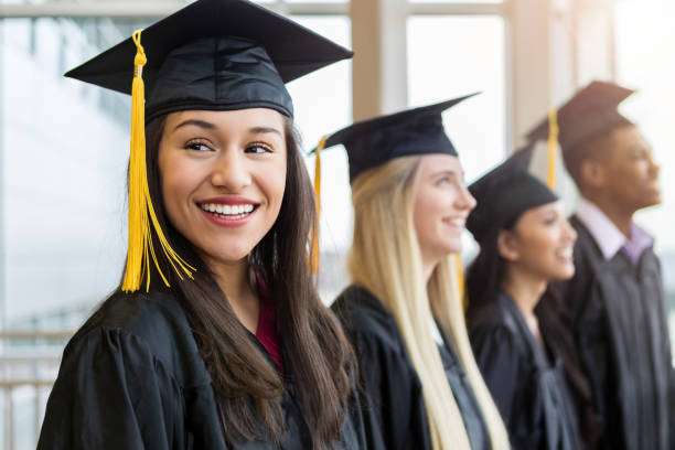 istock Beautiful Hispanic high school graduate 1138904490