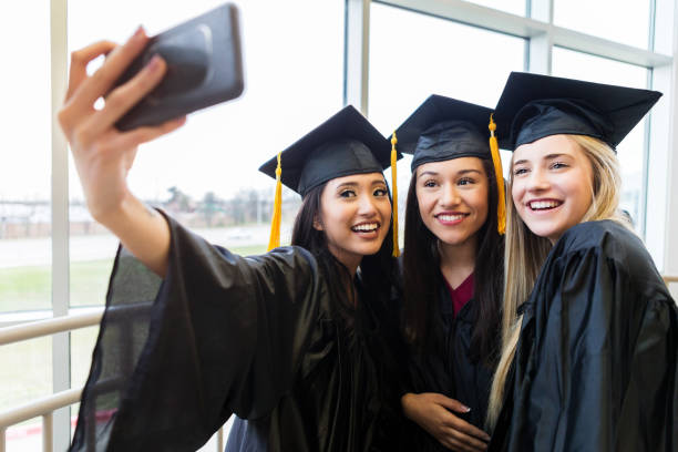 istock Diverse group of friends after graduation 1138904501