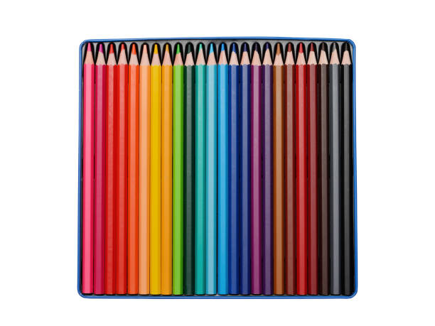 istock box with colored pencils on a white background 1138910450