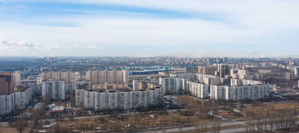 istock City panorama from a height, with typical residential buildings. 1138911091
