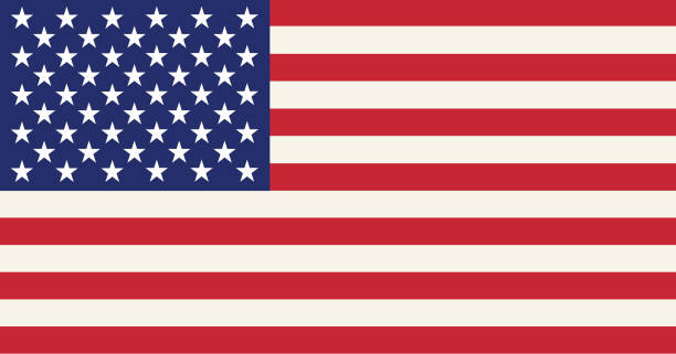 美國國旗 - 全畫面 插圖 個照片及圖片檔