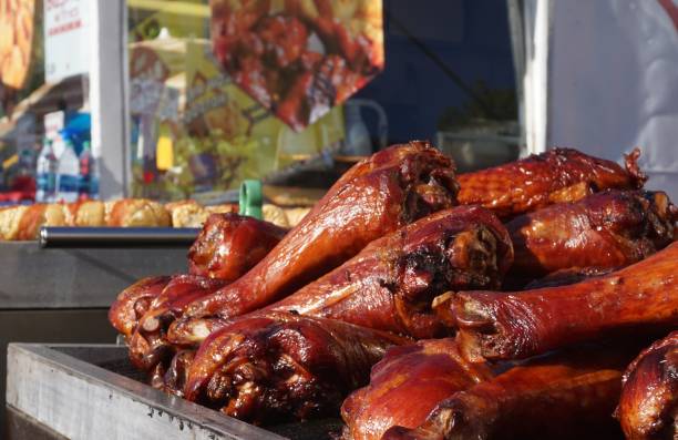 Smoked turkey legs at the California State Fair. Sacramento, CA