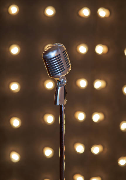 steel retro microphone