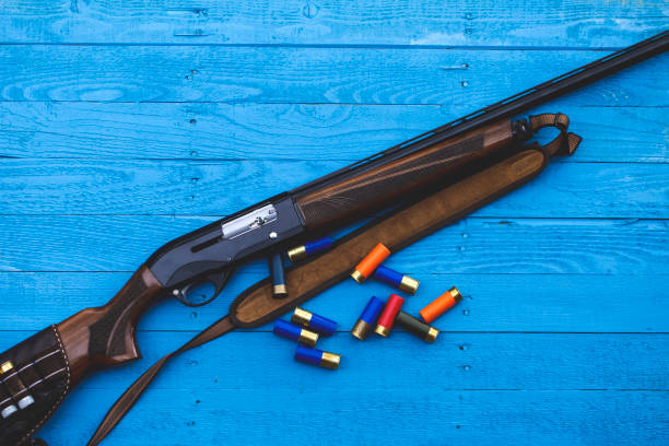 istock hunting rifle and cartridges 1138913455