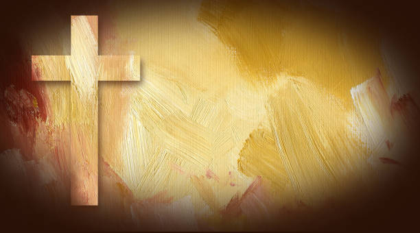 grakreches kreuz von jesus abstrakten hintergrund - beten stock-grafiken, -clipart, -cartoons und -symbole