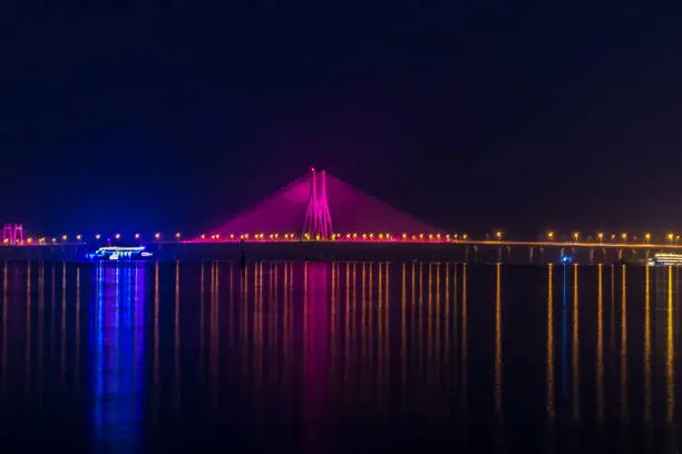 Photo of Night View of Bandra Worli Sea Link Bridge